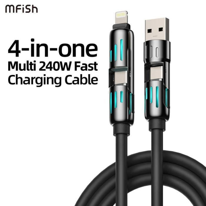 كابل شحن USB متعدد 4 في 1