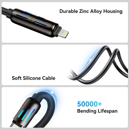 كابل شحن USB متعدد 4 في 1